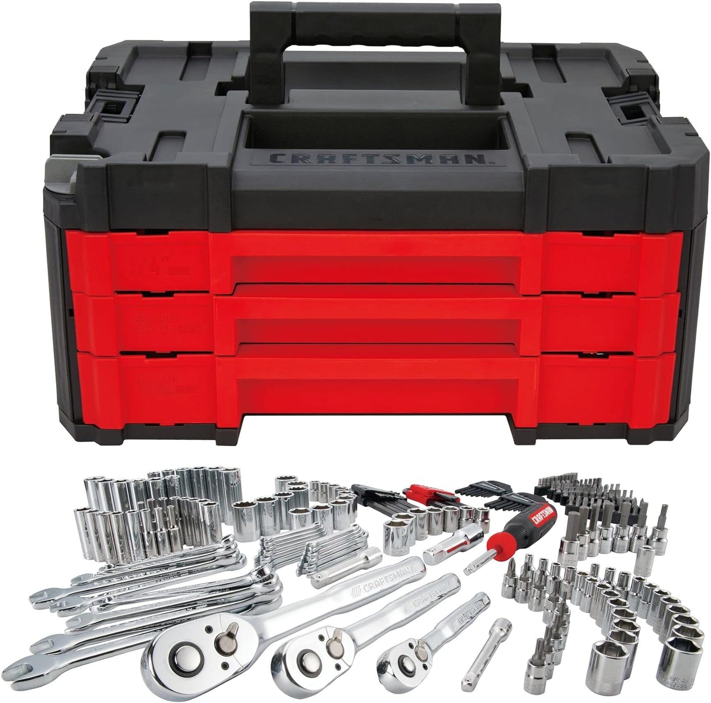 VERSASTACK mechanics tool set, 1/4 in, 3/8 in, and 1/2 in drive, 230 piece (CMMT45306)