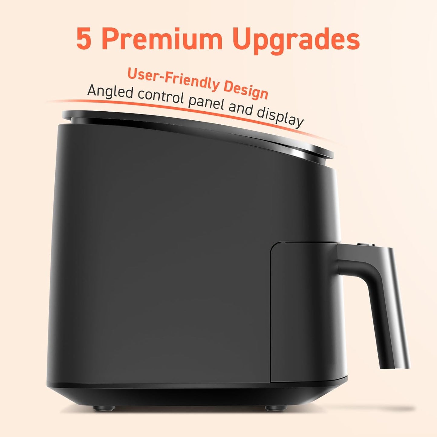 Air Fryer 9-in-1, Compact & Large 6-Qt, Fast Turbo Modes, 90–450°F Precise Heat for Even Results, Up to 95% Less Oil*, Roast, Bake, Dry, Reheat, Frozen, Broil, Proof, 120V, TurboBlaze, Grey
