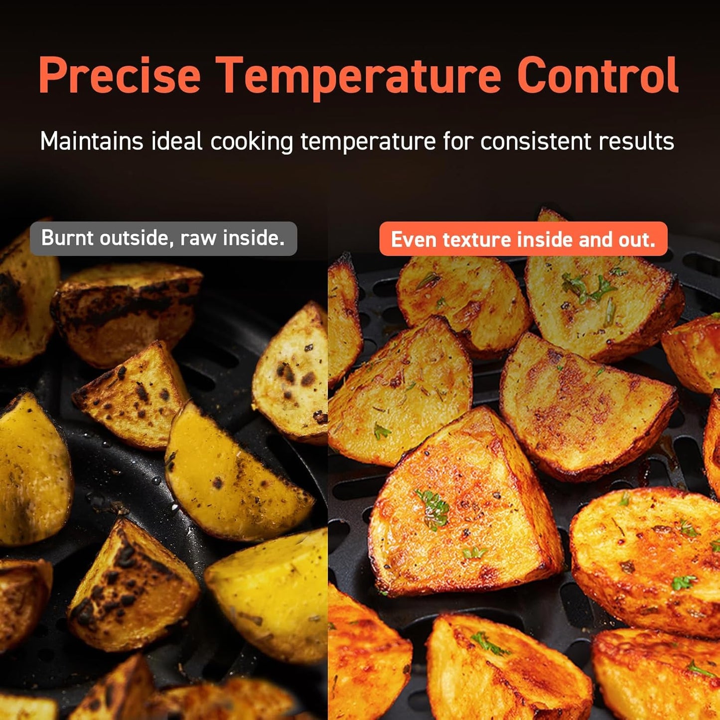 Air Fryer 9-in-1, Compact & Large 6-Qt, Fast Turbo Modes, 90–450°F Precise Heat for Even Results, Up to 95% Less Oil*, Roast, Bake, Dry, Reheat, Frozen, Broil, Proof, 120V, TurboBlaze, Grey