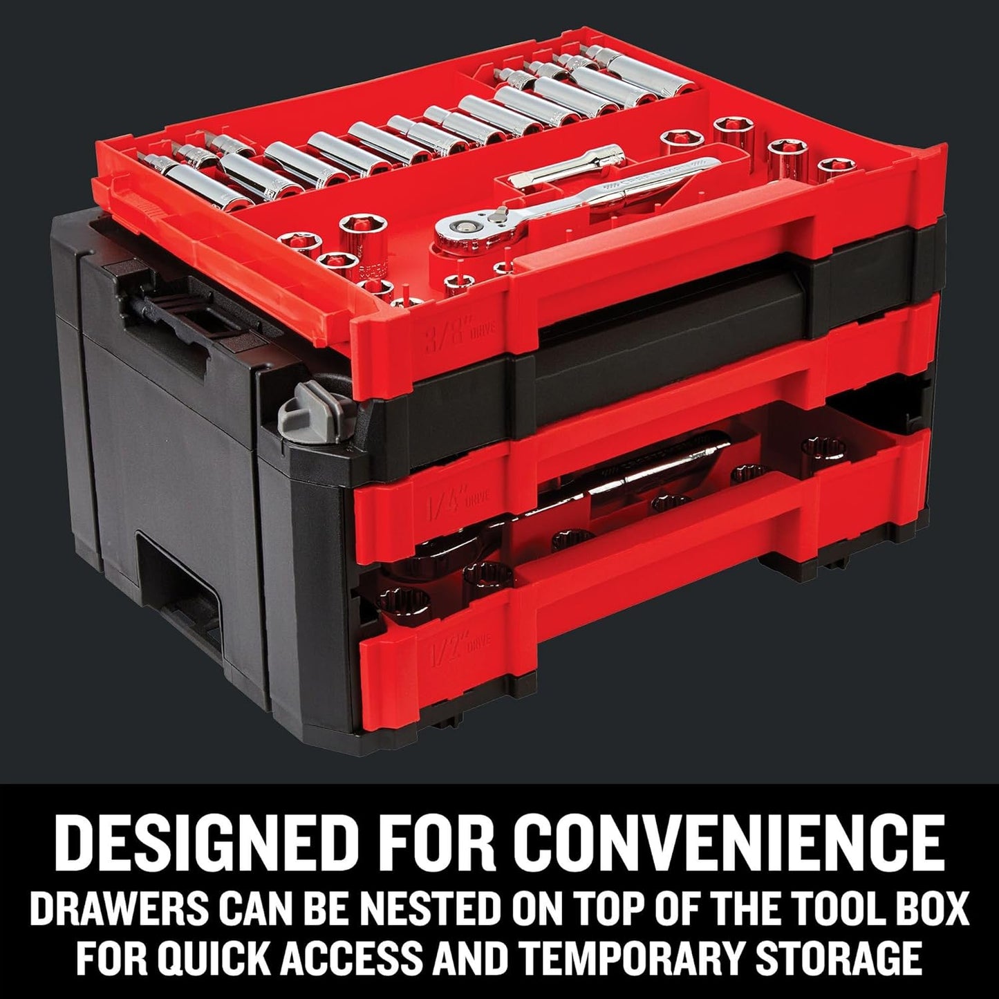 VERSASTACK mechanics tool set, 1/4 in, 3/8 in, and 1/2 in drive, 230 piece (CMMT45306)