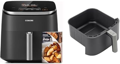 Air Fryer 9-in-1, Compact & Large 6-Qt, Fast Turbo Modes, 90–450°F Precise Heat for Even Results, Up to 95% Less Oil*, Roast, Bake, Dry, Reheat, Frozen, Broil, Proof, 120V, TurboBlaze, Grey