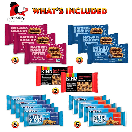 Healthy Mixed Snack Box & Snacks Gift Variety Basket - Perfect for Men, Women, Adults, Office, School, College, Work - Variety Assortment Gift Basket - (Gift Care Package 66 Count)